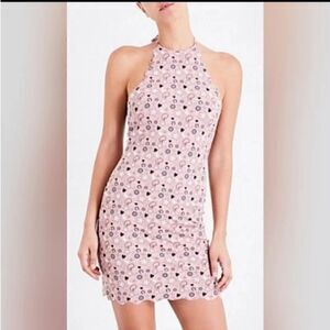 Marysia Resort Scalloped Mott Pink Mini Dress